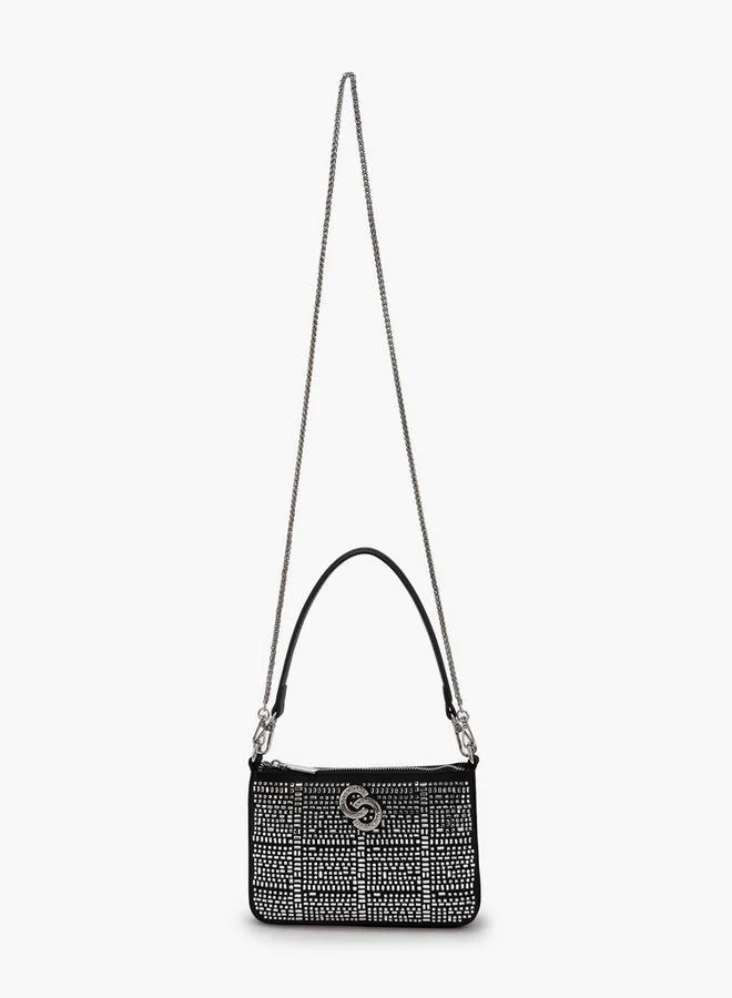 سيليست Diamante Embellished Crossbody Bag With Chain Strap Ramadan Collections